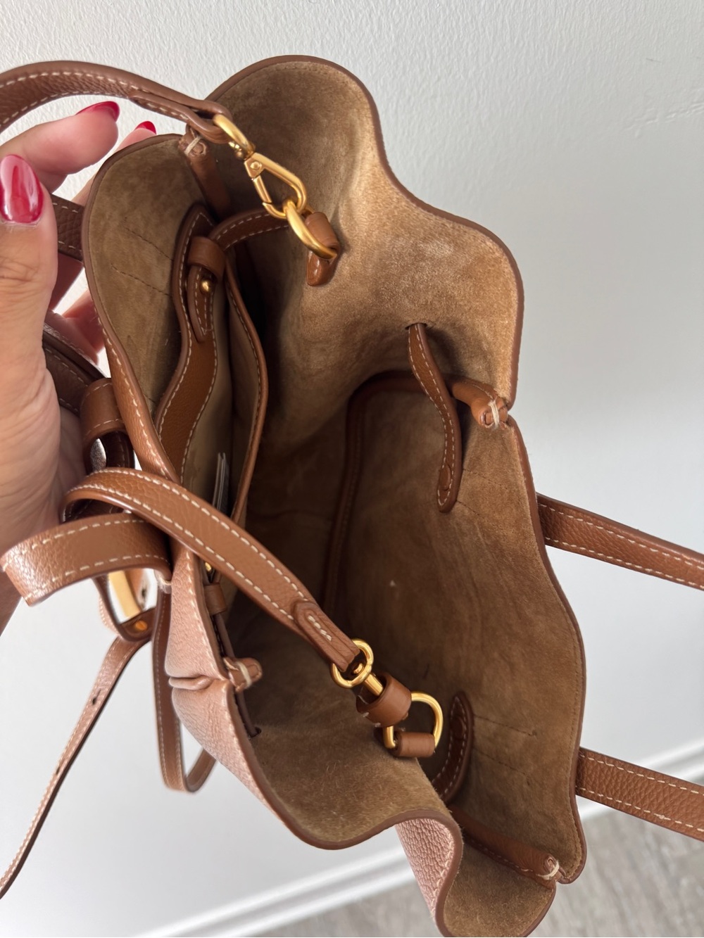 POLO RALPH LAUREN ID Small Leather Top Handle Bag in Brown - Picture 7 of 7